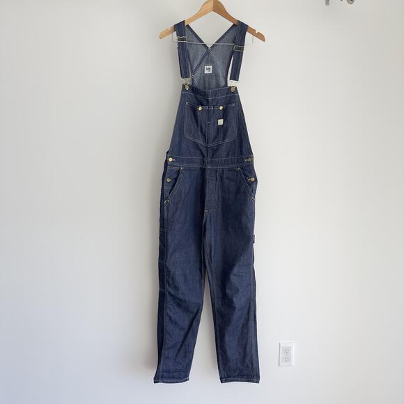 Lee X H&M Overalls Mens Small Blue Denim Carpenter Utility Workwear Pants Scandi - Picture 1 of 10
